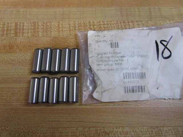 Generic N507P3816 Dowel Pins 3/8"x1" (Pack of 10)