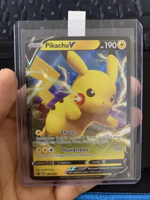 Pikachu V SWSH061 - Shining Fates Promo - NM - Pokemon Card, Half Art #52