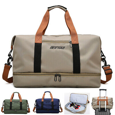 Men Women Large Capacity Foldable Duffle Bag Travel Luggage Sports Gym Tote