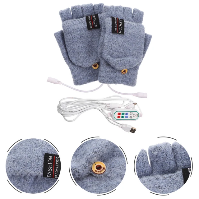 USB Heating Gloves Heated Gloves Mitten Hand Warmer Gloves Sports Miss Man