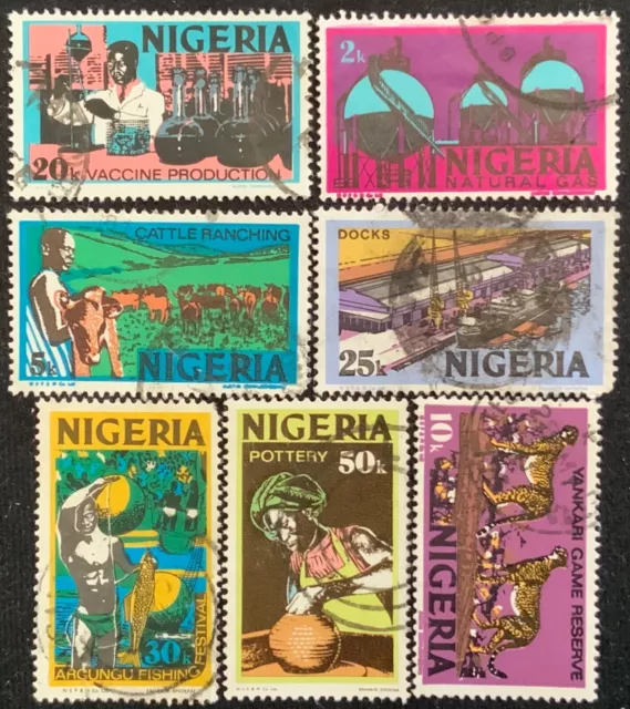 Nigeria - Small Selection Of Seven Used Nigerian Stamps