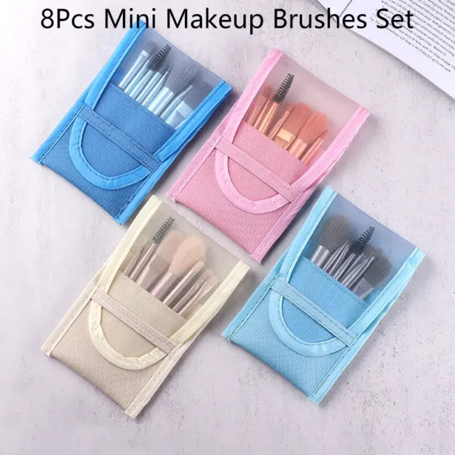 8Pcs Makeup Brushes Set Power Foundation Eyeshadow Blending Make Up Brush Set