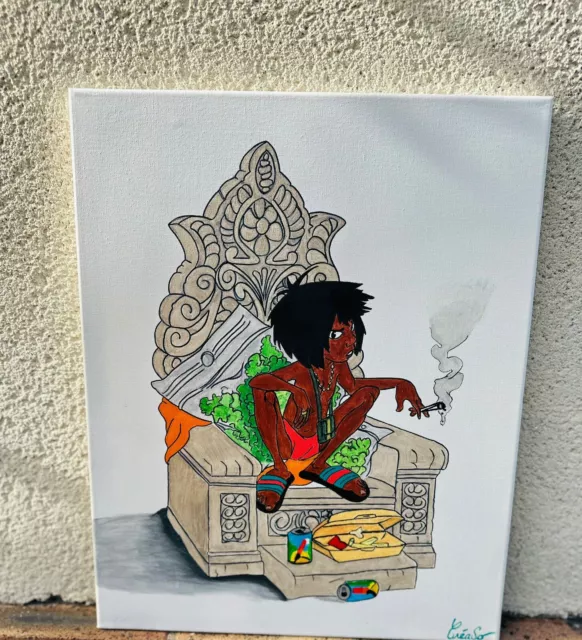 Tableau Mowgli pop art fait main par l’artiste Créa’So