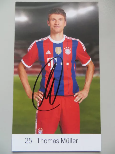 Handsignierte AK Autogrammkarte THOMAS MÜLLER FC Bayern München 14/15 2014/2015