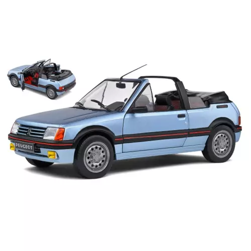 PEUGEOT 205 CTI 1989 LIGHT BLUE 1:18 Solido Auto Stradali Die Cast Modellino