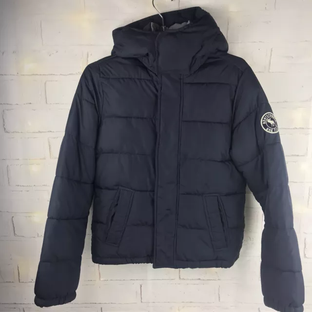 Boys: Abercrombie &Fitch: kids: Navy Coat: sz: X-Large Hooded