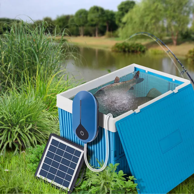 Solar Powered Oxygenator Aerator Air Pump Oxygen Kit Outdoor Pond Fish Tank 3