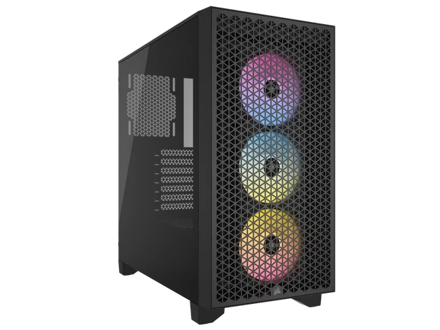 CORSAIR 3000D RGB AIRFLOW – Witte Mid-tower Met 3 AR120 RGB-ventilatoren En Glazen Zijpaneel