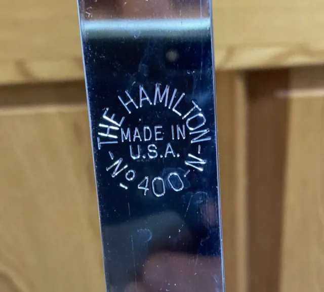 The Hamilton 400-N Adjustable Chrome Folding Sheet Music Holder Stand Box READ