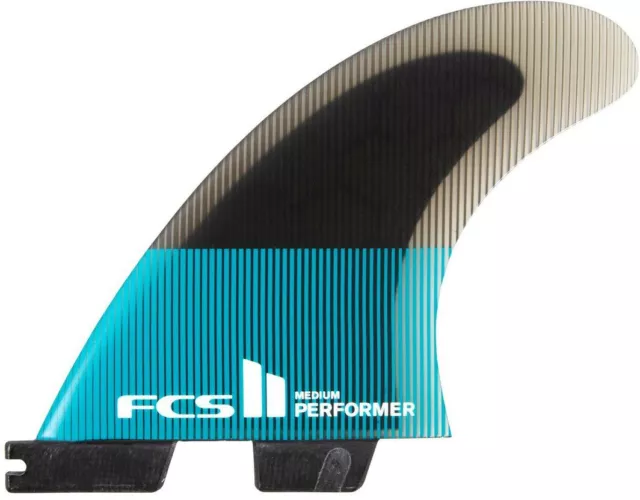 FCS Surf Zubehör II PERFORMER PC TRI Finnen Set 2023 teal/black Surfboardbag