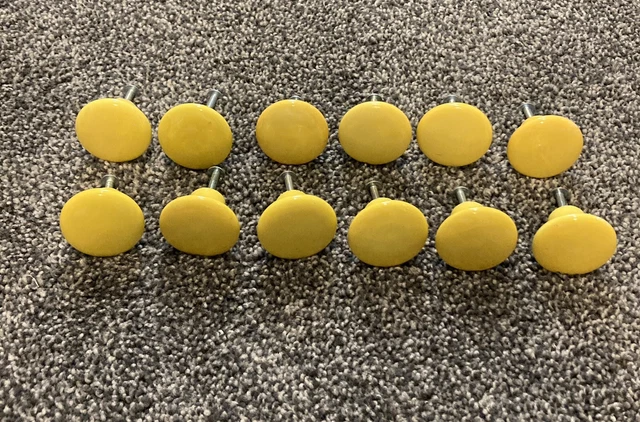 Vintage Yellow Drawer/Cabinet Knobs