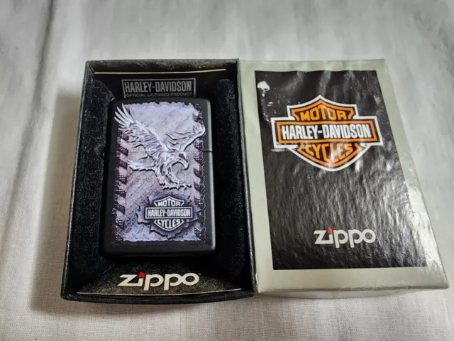 Zippo 2018 Lighter Harley Davidson Eagle With Box. NEW SEALED UNUSED. RARE
