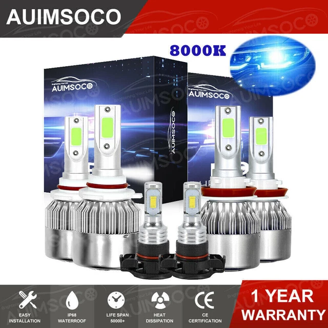 For Chevrolet Tahoe 2007-2015 6X Combo LED Headlight High Low Beam Fog Bulbs