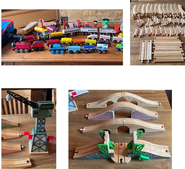 THOMAS THE TANK Engine Wooden Railway System Train Set Lots of Track ...