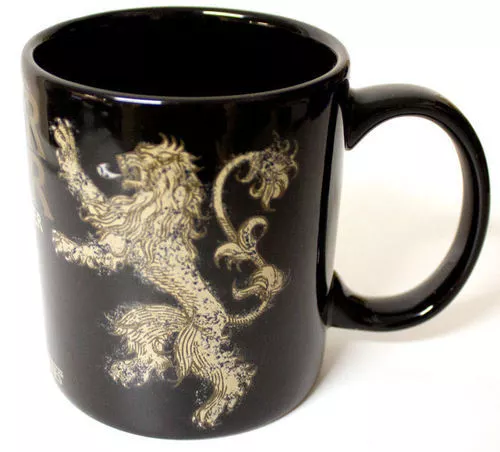 NEW Game of Thrones LANNISTER Hear Me Roar Black / Gold Coffee / Tea Ceramic Mug