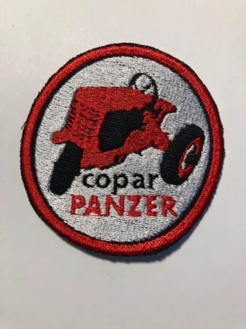 Copar Panzer iron on patch Garden Lawn Yard Tractor Mower Hat Part