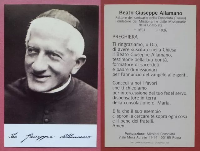 Santino Holy Card: Beato Giuseppe Allamano