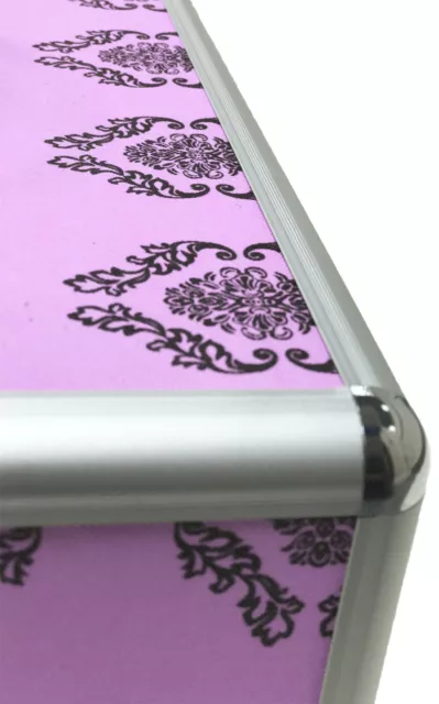 Große lila Aluminium Schönheit Damast Kosmetikbox Nagel Make-up Waschtisch Salon Etui 3