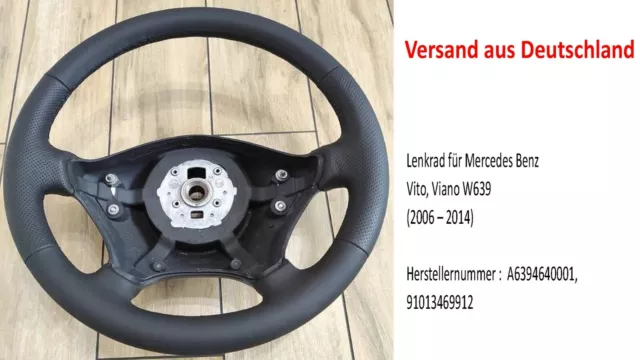 Lenkrad Mercedes Benz Vito Viano W639 A6394640001 Lederlenkrad NEU BEZOGEN