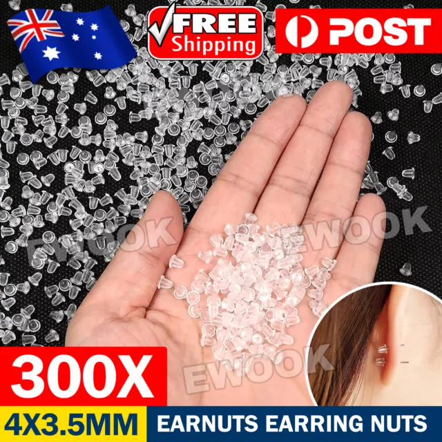 300 rubber earnuts earring nuts findings earring backs clear plastic dewsupplies