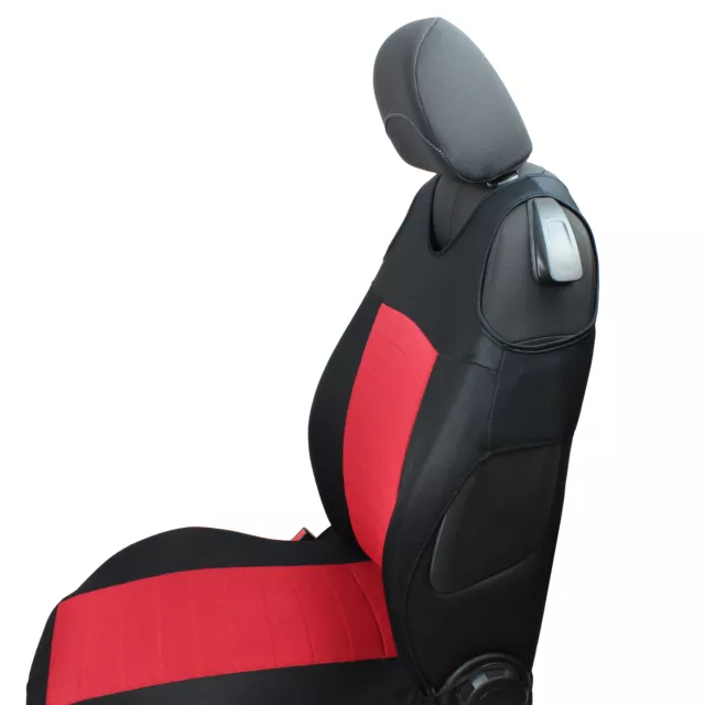 2 Red Car Seat Covers For Vw Beetle Lupo Bora Caddy Eos Fox Polo Up! 3