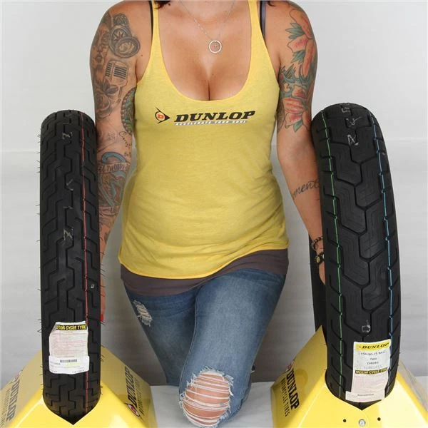 100/90 19, 150/90 15 Dunlop D404 Front & Rear Tire Kit