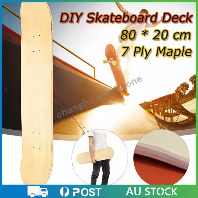 8'' Blank Double Concave Skateboards Natural Maple Skate Board Deck