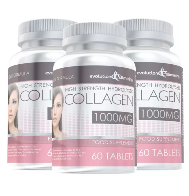 Hydrolysed Collagen High Strength 1000mg for Hair Skin & Nails 180 Tablets