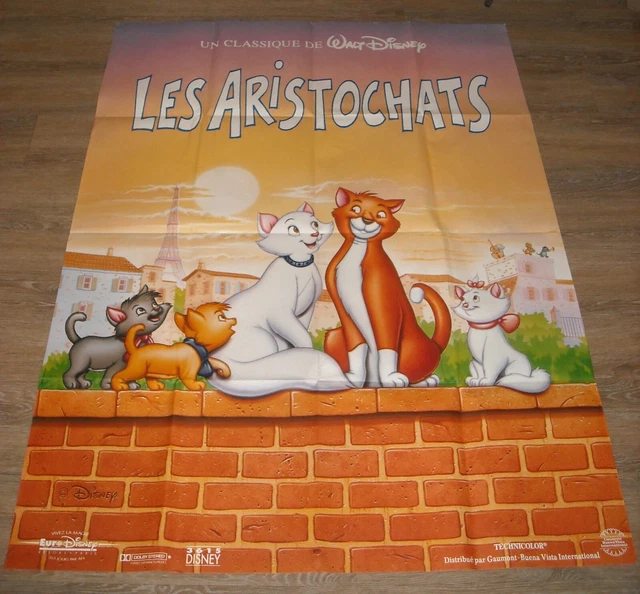 WALT DISNEY THE ARISTOCATS FRENCH MOVIE POSTER 46 x 62 inches ANIMATED