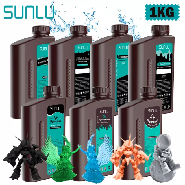 (BUY 3 GET 1 FREE,Add 4)SUNLU 3D Resin 1KG,Standard/Standard PLus/ABS-Like Resin