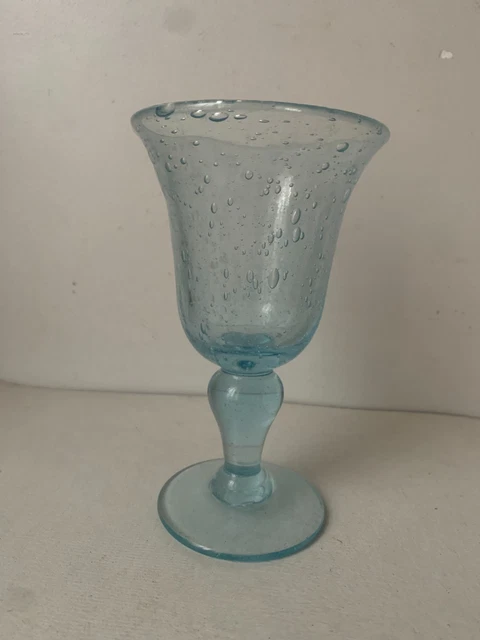 Verre à pied 28 cl Luberon bullé bleu (lot de 6