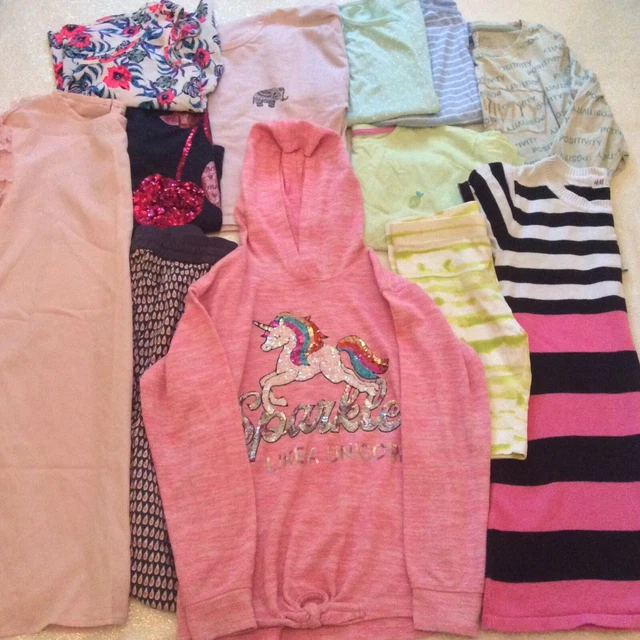 Girls Clothes Bundle Age 9-10 & 11 Spring Summer Tops Shorts Dresses x12