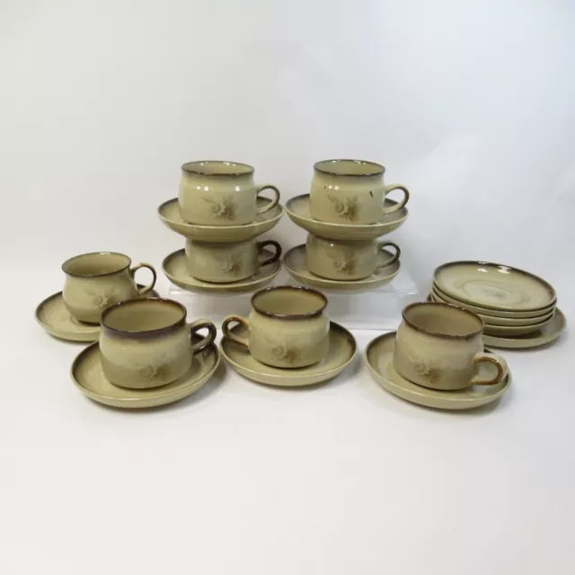 Denby 'Memories' x7 Coffee Cups x1 Tea Cup & Saucers x5 Spare Saucers LotB