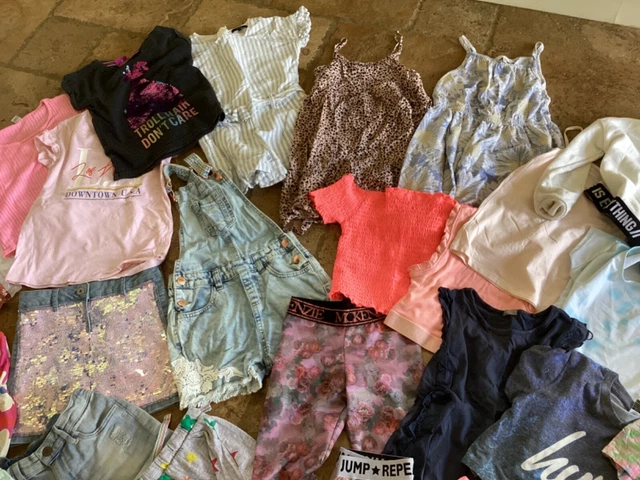 Pacchetto abbigliamento estivo enorme per ragazze 7-8 anni, 45+ articoli 3