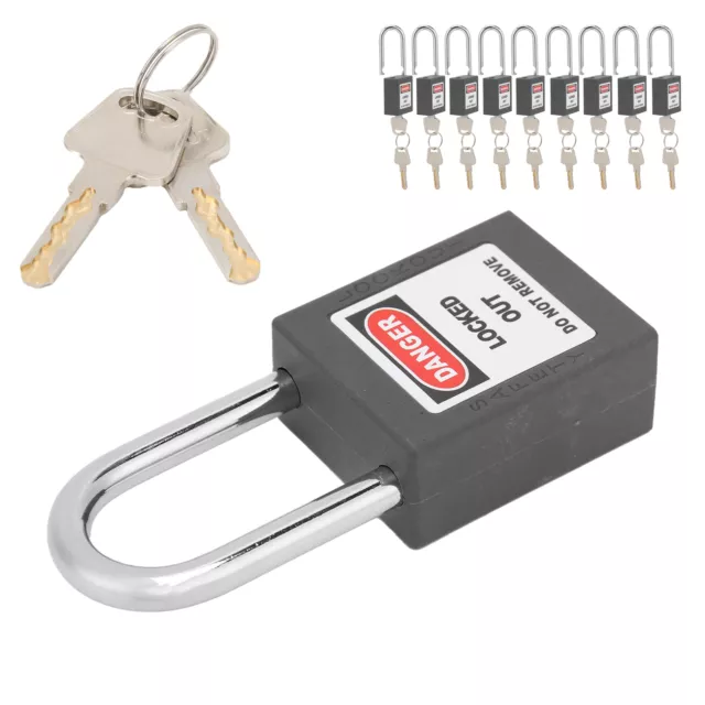 (schwarz)Lockout Tagout Schlösser 10 Sätze Sicherheitsvorhängeschlösser EM9
