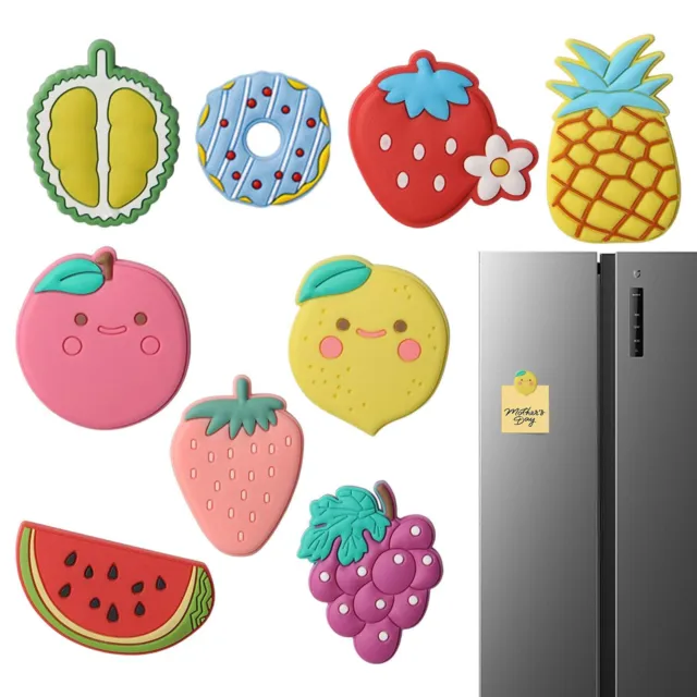9PCS Fridge Magnets Magnetic Cartoon Cute Fruit Refrigerator Magnet Decor