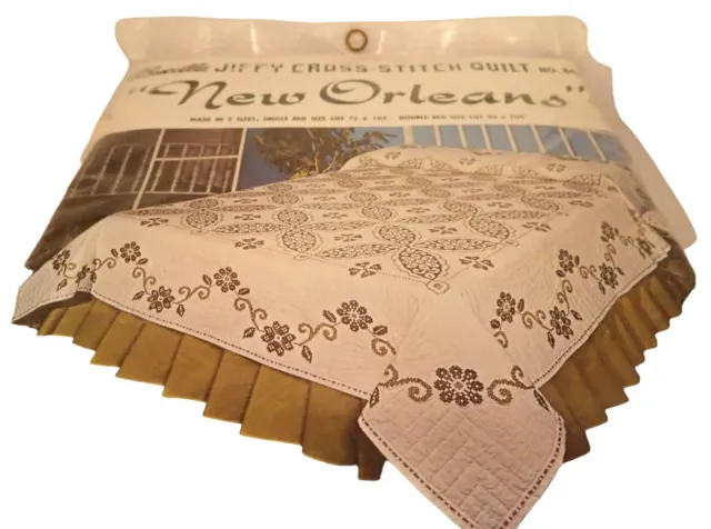 Vintage Bucilla Cross Stitch Quilt Kit "New Orleans"