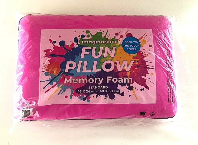 IMAGINARIUM MEMORY FOAM FUN PILLOW COOL TO THE TOUCH COVER Pink