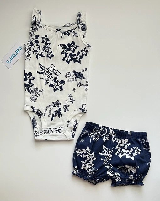 New Baby Girl Clothes 6 Months Shorts Set Bodysuit Cute Summer Outfit