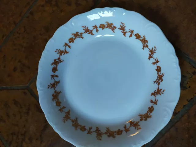 petite Assiette Creuse Porcelaine De Limoges  Décor Floral / a lanternier et cie