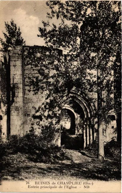 CPA AK Ruines de Champlieu Entrée principale de l'Église (424225)