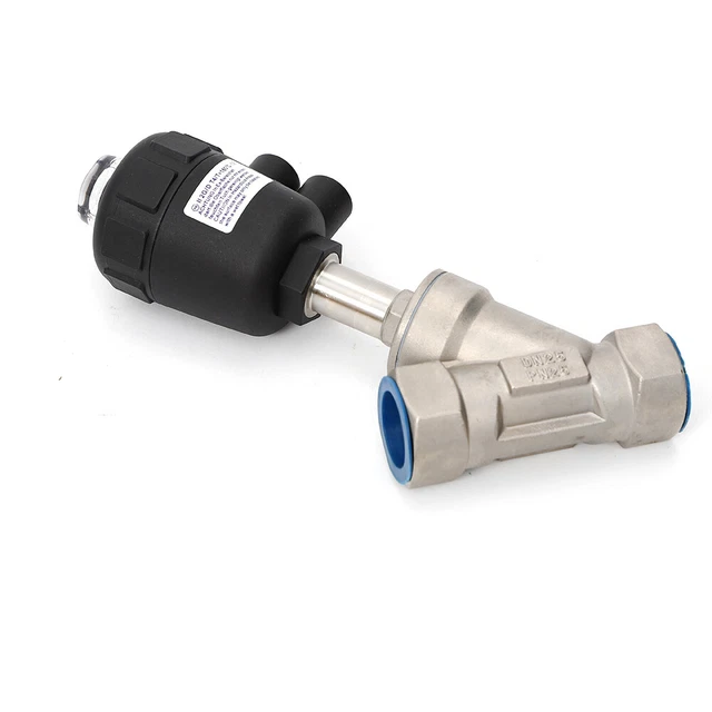 1" Air Actuated Angle Seat Valve DN25 BSPP Stainless Steel Pneumatic  N/C Part