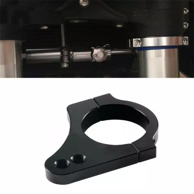 CNC Motorcycle Steering Damper Fork Frame Mounting Clamp Bracket 49mm Universal