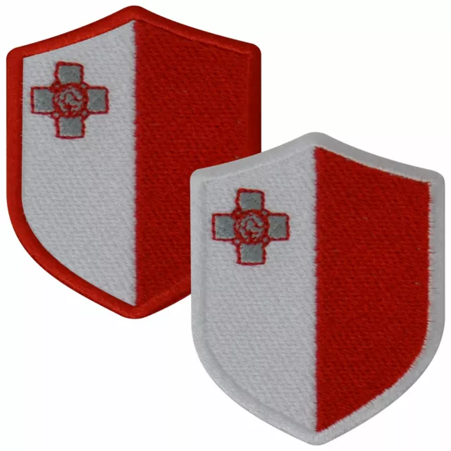 Aufnäher MALTA Wappen 7 x 5,6cm Bestickt Flagge Patch FanShirts4u