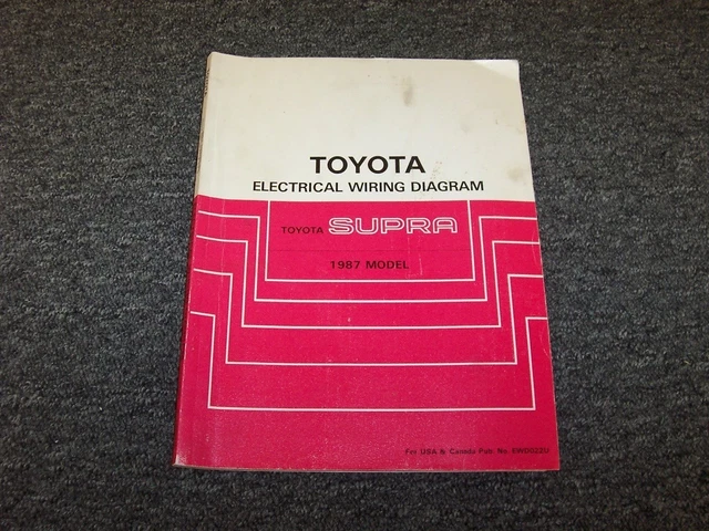 1987 TOYOTA SUPRA Electrical Wiring Diagram Manual Turbocharged
