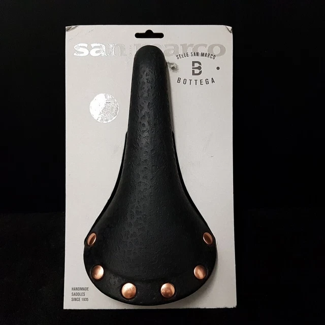 Selle Vélo Vintage San Marco – Cuir Noir – 275 X 135 Mm – Route