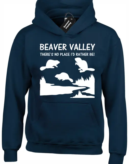 Beaver Valley Hoody Hoodie Funny Rude Joke Novelty Design Gift Cool Idea