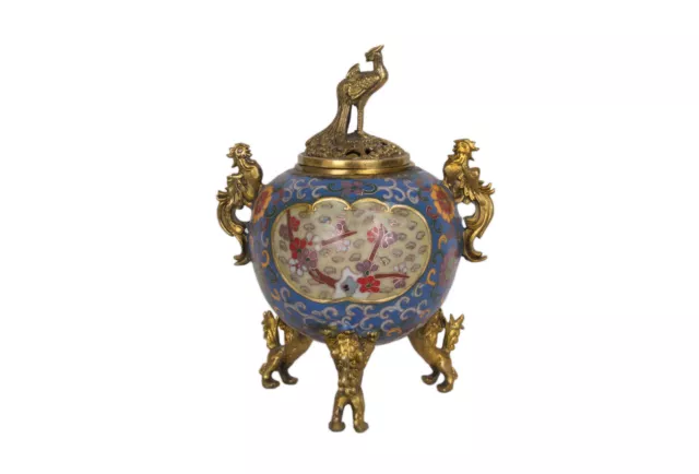 China 20. Jh. Emaille Censer - A Chinese Cloisonne Enamel Koro - Cinese Chinois