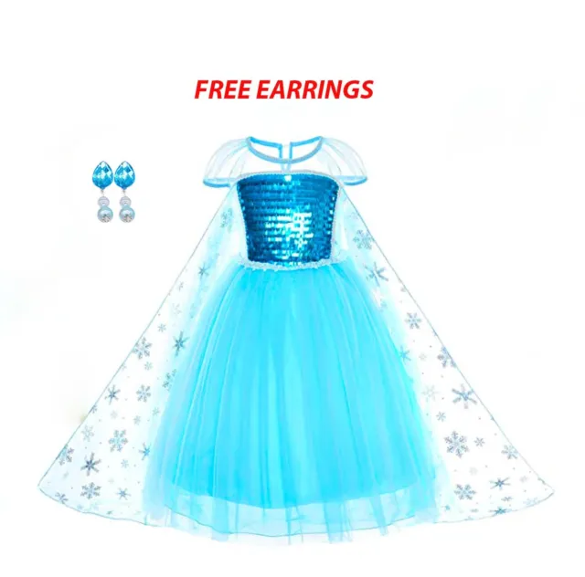 Girls ELSA  Fancy  Dress + Complete  Accessories included