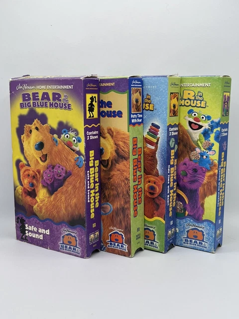 BEAR IN THE Big Blue House VHS Lot of 4, By Jim Henson, Potty Time ...